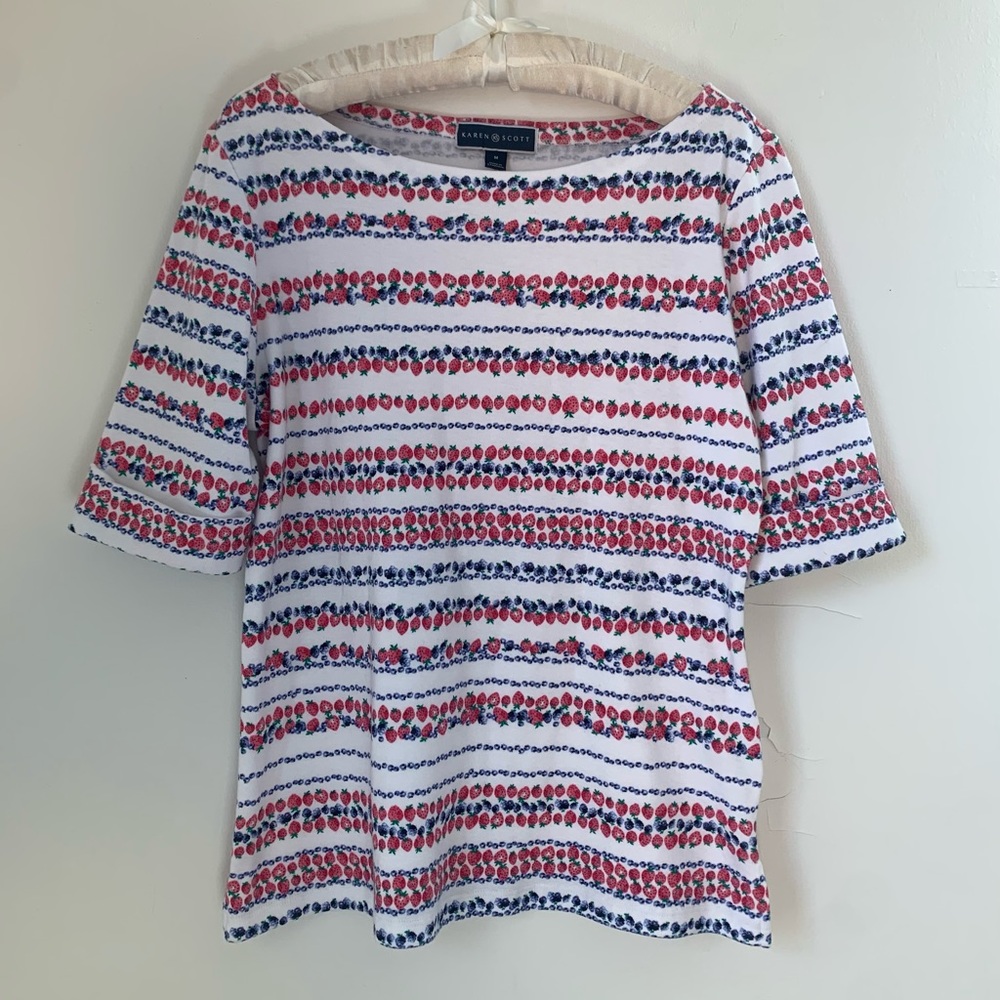 Karen Scott Strawberry Top